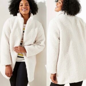 Final Price - LOFT Cream Sherpa Jacket